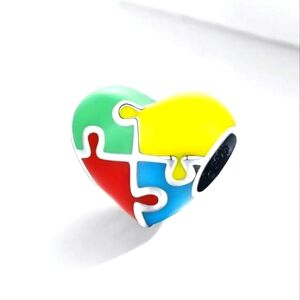 NWT Autism Awareness Charm 925 Sterling Silver
